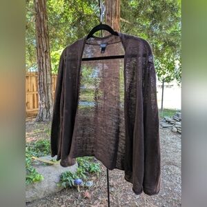 Eileen Fisher Brown Cardigan Sweater